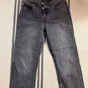 Levi's Distressed black 501 Jeans